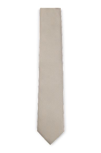 Комплект из платка-паше и галстука из смесового шелка, Светло-бежевый