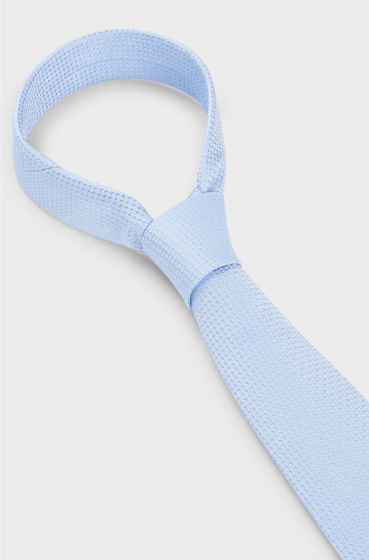 Silk-blend tie and pocket square set, Light Blue
