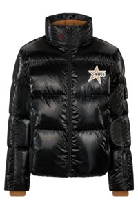 BOSS x Perfect Moment down-filled ski jacket with branding, Black