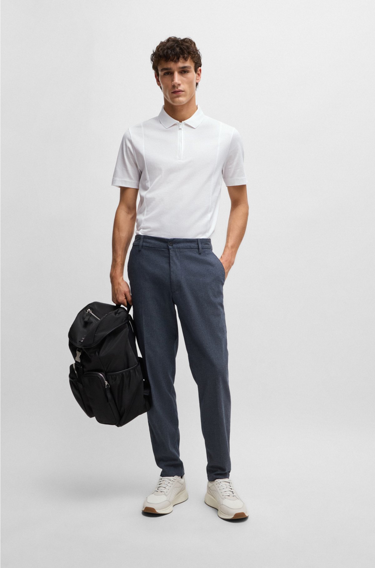  Camisas de manga corta para hombre, diseño de moda, polo de manga  corta y ajuste seco, 3- Blanco : Ropa, Zapatos y Joyería