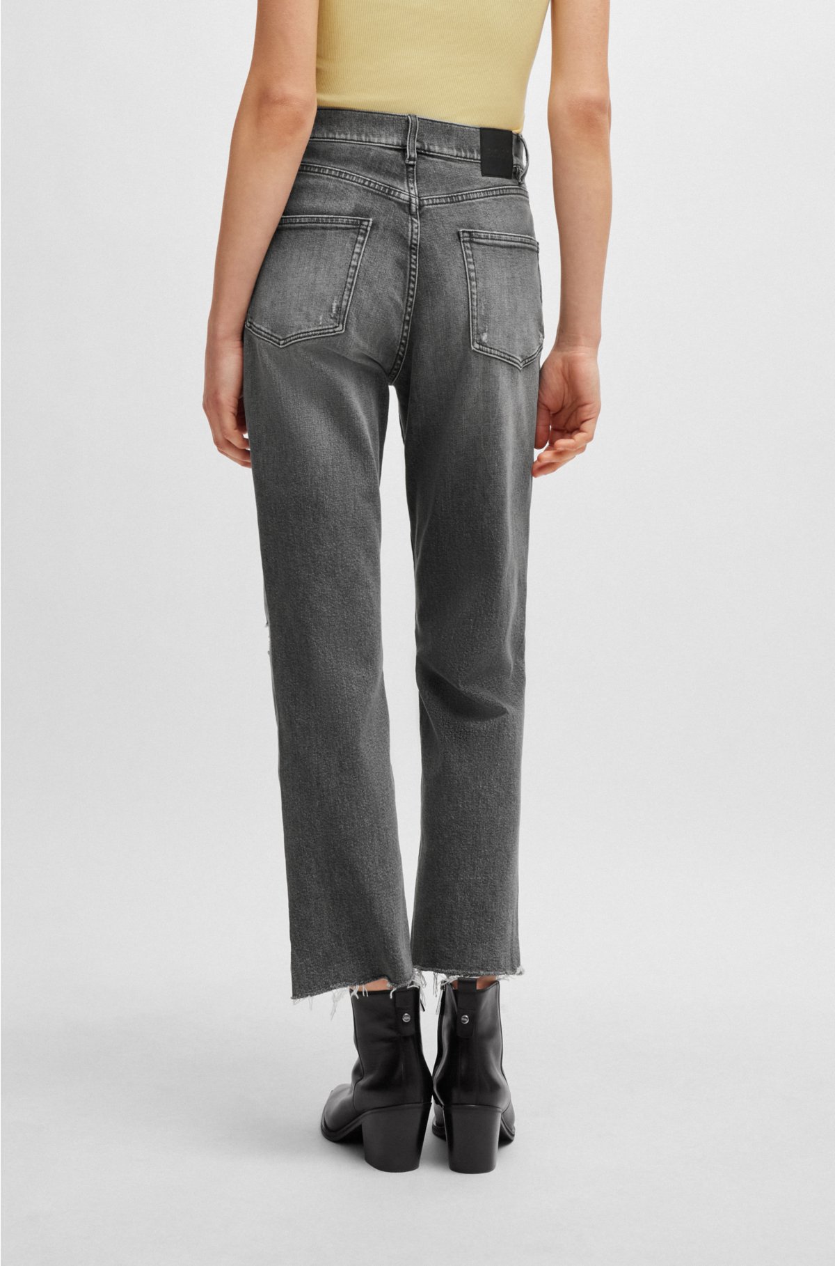 Slim-fit jeans in grey stretch denim , Grey