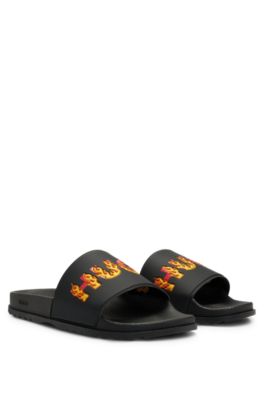 Hugo boss black 2024 and gold sliders