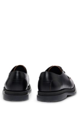 HUGO Leather Derby shoes with translucent rubber sole