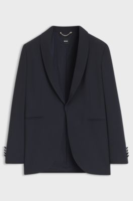 Regular-Fit Blazer ohne Verschluss, Dunkelblau