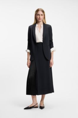 Regular-Fit Blazer ohne Verschluss, Dunkelblau