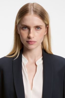 Regular-Fit Blazer ohne Verschluss, Dunkelblau