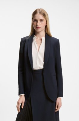 Regular-fit jacket with edge-to-edge front