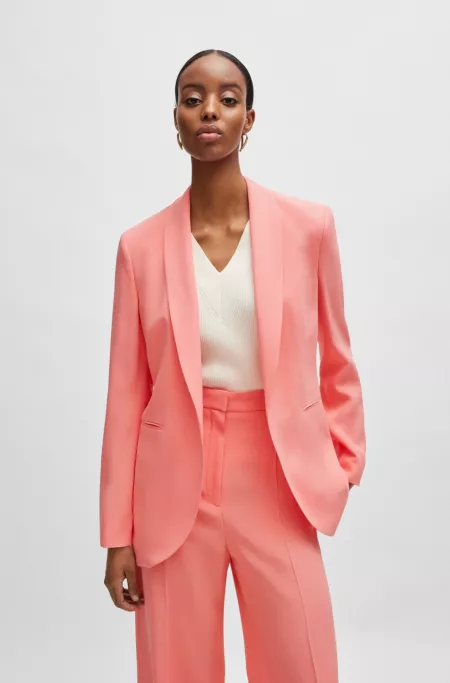 Regular-fit jacket with edge-to-edge front