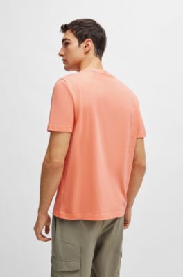 BOSS - コットンジャージー レギュラーフィットTシャツ メッシュロゴ