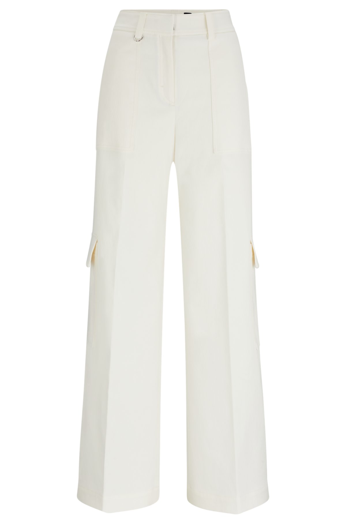 Elderly Woman with Wide Hips 180cm in White Trousers
