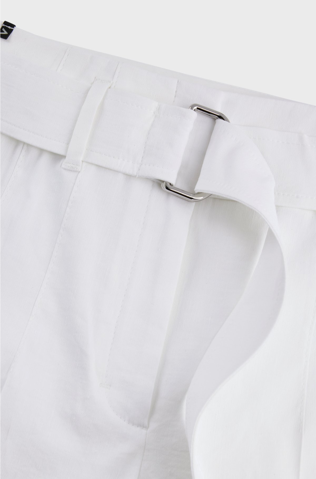 Relaxed-fit trousers in a linen blend, White