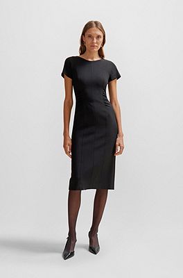 BOSS - Slim-Fit Kleid mit durchgehendem Reißverschluss hinten | Sommerkleider