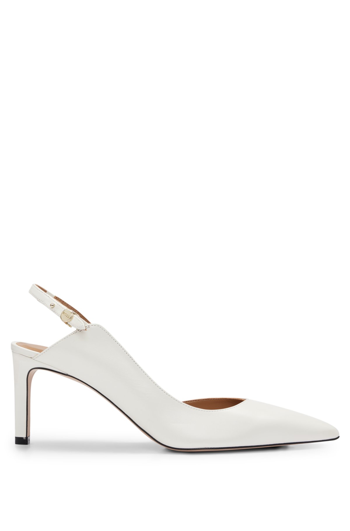 Slingback pumps in nappa leather, White