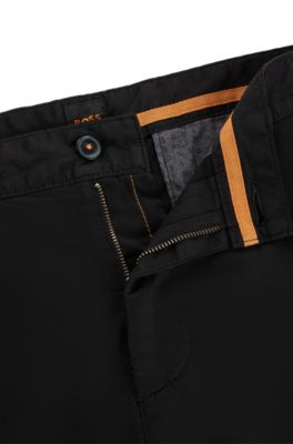 BOSS - Slim-Fit Shorts aus elastischem Baumwolle-Twill 