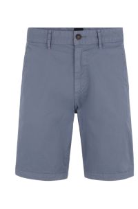BOSS - Slim-Fit Shorts aus elastischem Baumwolle-Twill 