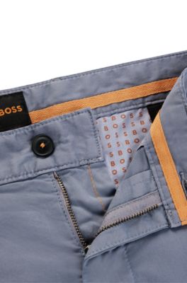 BOSS - Slim-Fit Shorts aus elastischem Baumwolle-Twill 