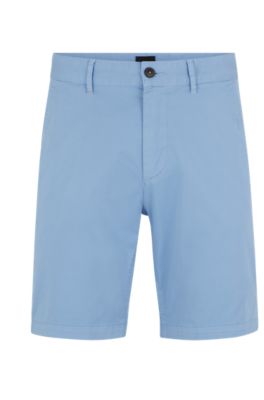 BOSS - Slim-fit shorts in stretch-cotton twill