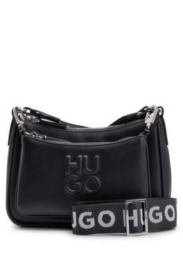 HUGO - Umhängetasche mit abnehmbaren Pouches und Logo-Prägung