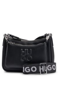 HUGO - Umhängetasche mit abnehmbaren Pouches und Logo-Prägung