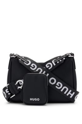 HUGO - Umhängetasche mit abnehmbaren Pouches und Logo-Prägung 