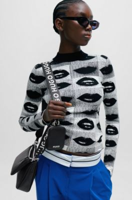 HUGO - Umhängetasche mit abnehmbaren Pouches und Logo-Prägung 