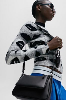 HUGO - Umhängetasche mit abnehmbaren Pouches und Logo-Prägung 