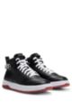 High-top trainers with logo-chain trim, Black