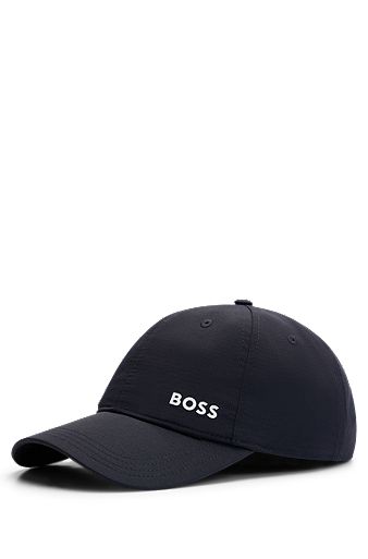 Ripstop logo cap with six panels and UV protection, Dark Blue