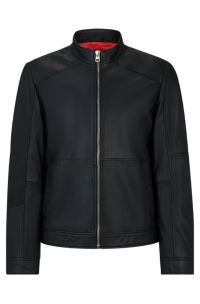 Hugo boss red clearance leather jacket