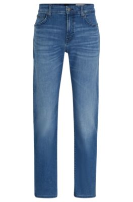 BOSS Blaue RegularFit Jeans aus softem StretchDenim