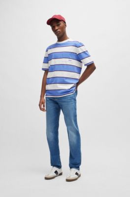 BOSS - Blaue Regular-Fit Jeans aus softem Stretch-Denim