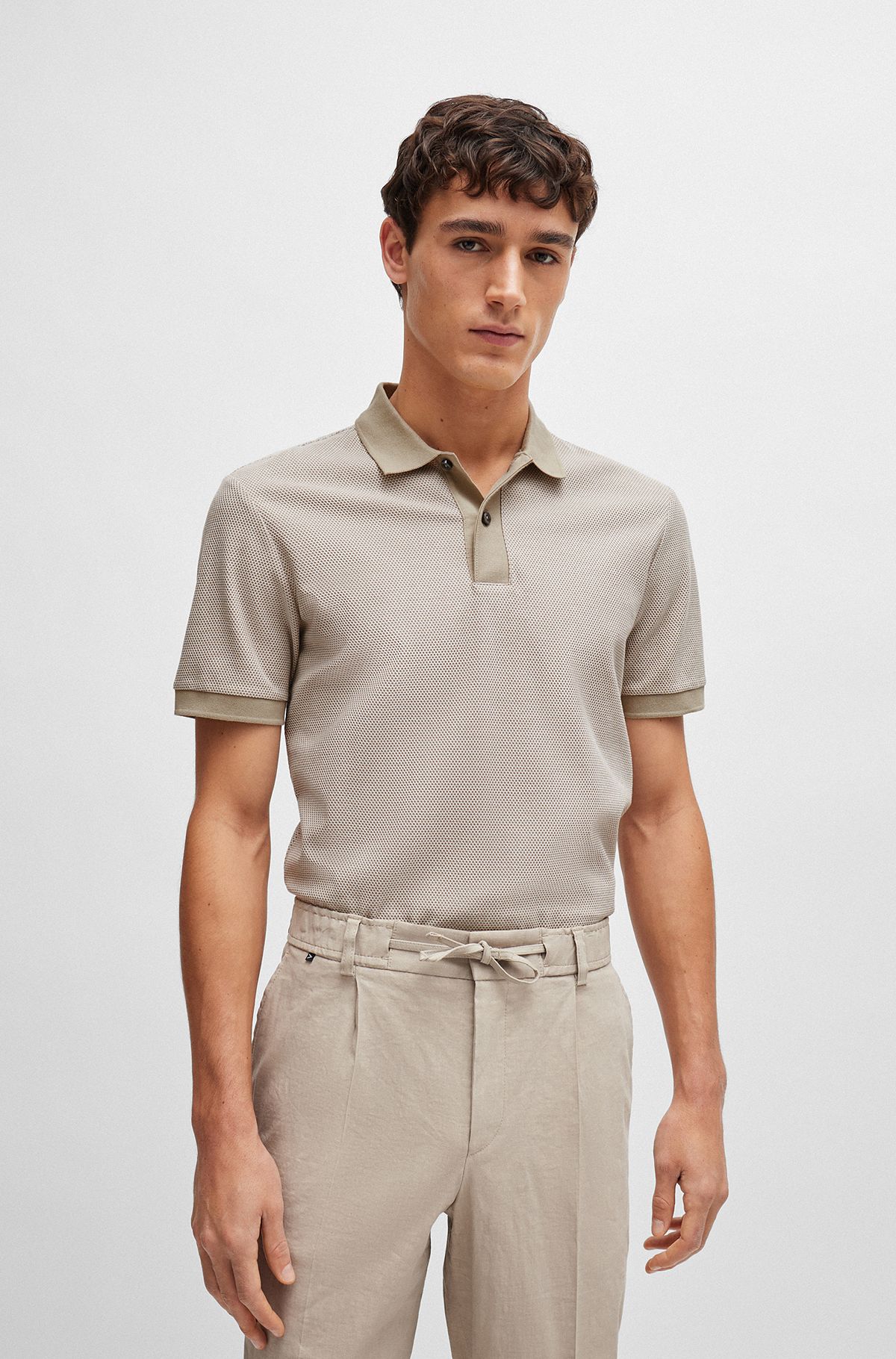 Beige Polo Shirts for Men by HUGO BOSS | Designer Menswear | 