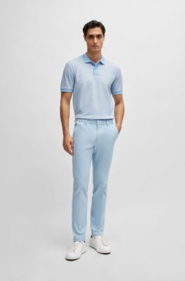 BOSS - Slim-Fit Poloshirt aus merzerisierter Baumwolle in  