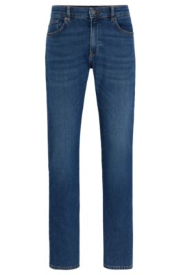BOSS - Slim-fit jeans in blue comfort-stretch denim 