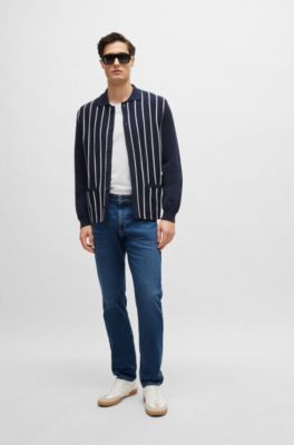 BOSS - Slim-fit jeans in blue comfort-stretch denim