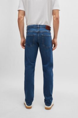 BOSS - Slim-fit jeans in blue comfort-stretch denim 
