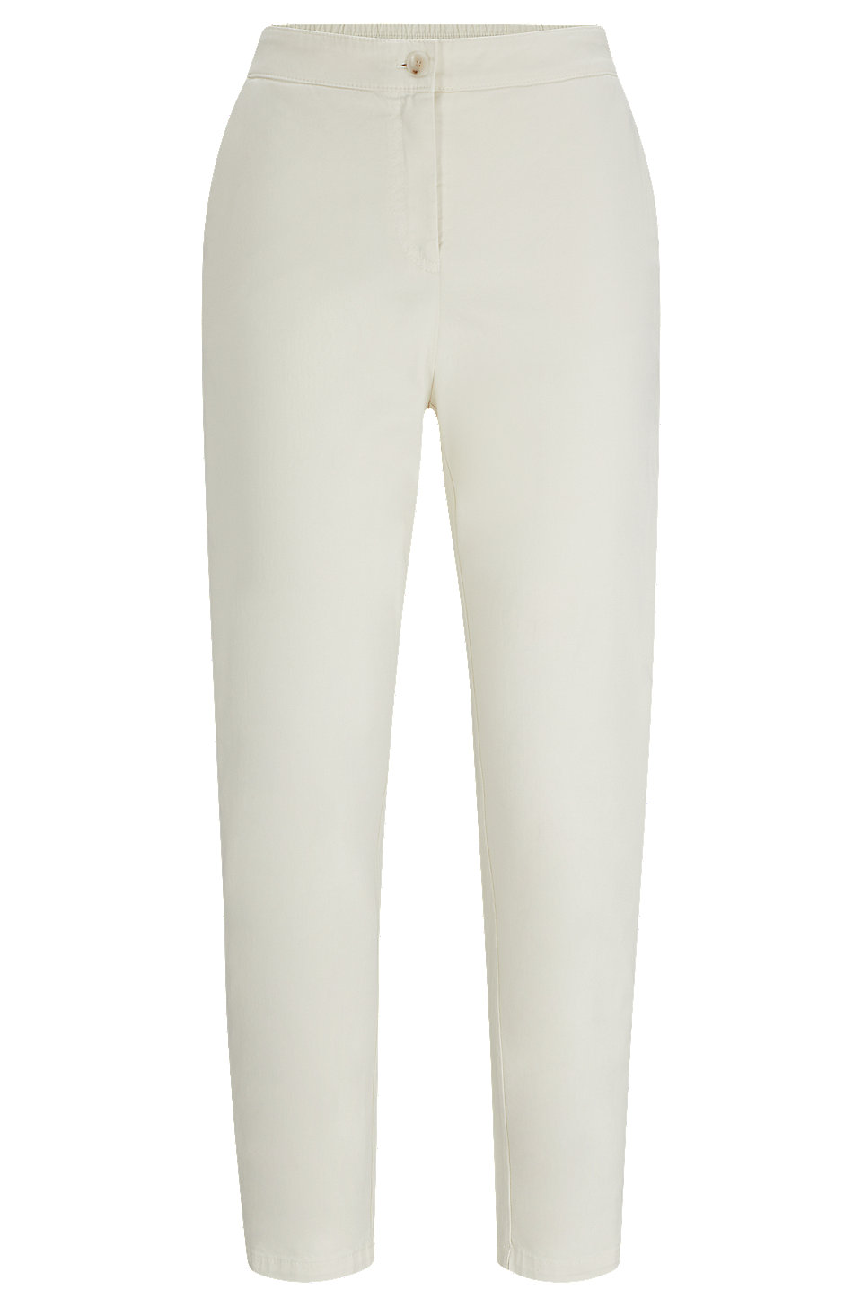 BOSS - Cotton-blend trousers with elasticated waistband