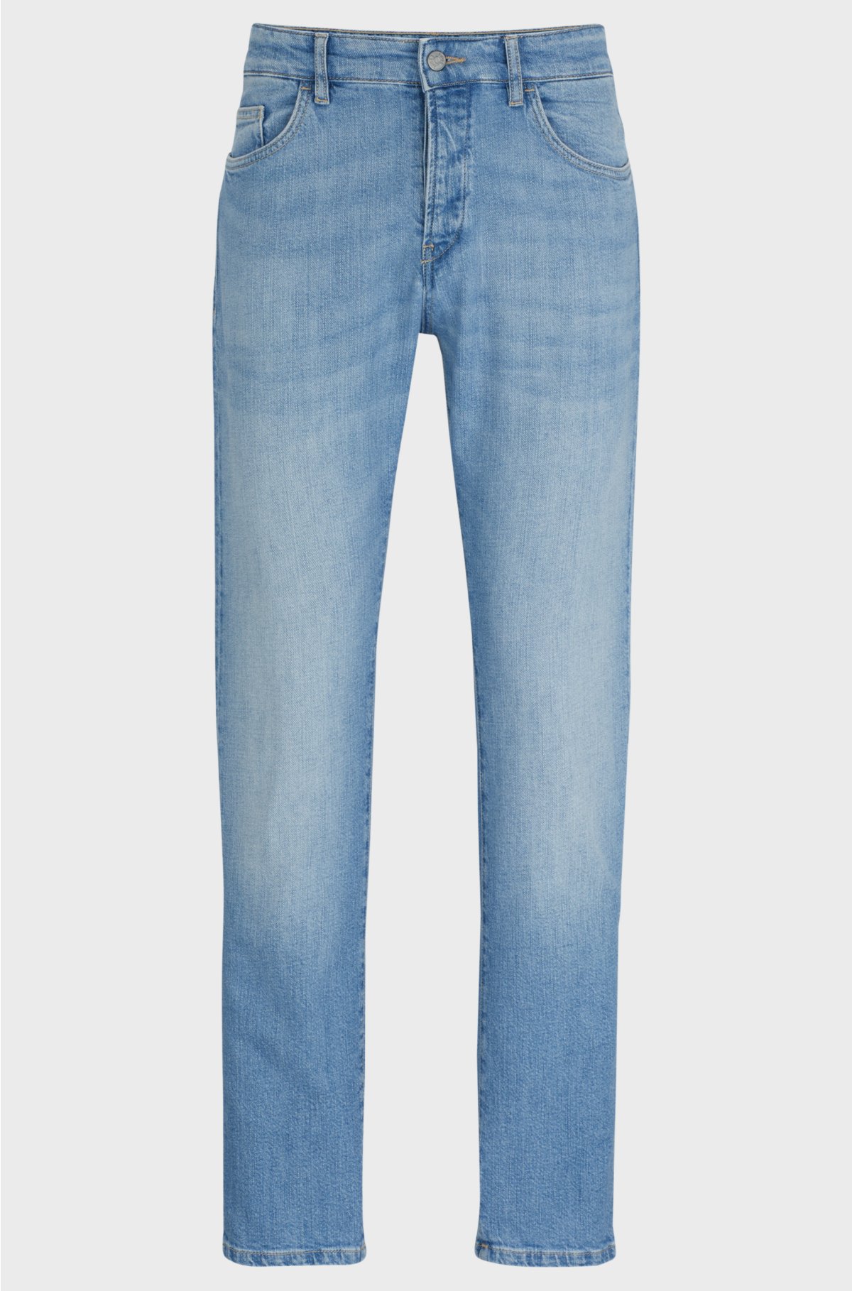 Slim-fit jeans in blue stretch denim, Light Blue