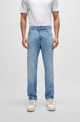 BOSS - Slim-fit jeans in blue stretch denim