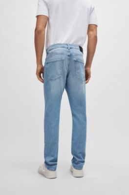 BOSS - Slim-fit jeans in blue stretch denim
