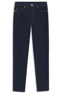 Skinny-fit jeans in dark-blue stretch denim, Dark Blue