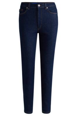 Hugo Skinny-fit Jeans In Dark-blue Stretch Denim