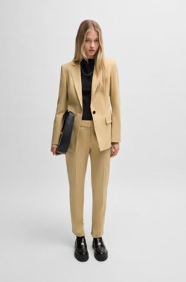 Regular-length jacket in stretch material, Light Beige
