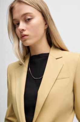 Regular-length jacket in stretch material, Light Beige