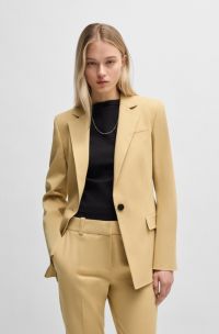 Blazer aus Stretch-Gewebe, Hellbeige