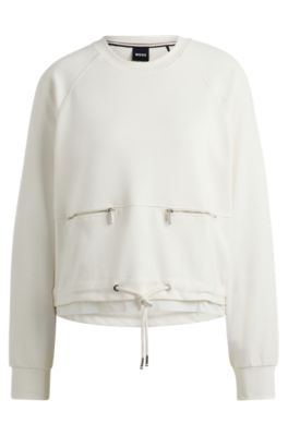 BOSS - Adjustable-hem sweatshirt with zip details