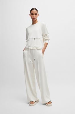 BOSS - Adjustable-hem sweatshirt with zip details