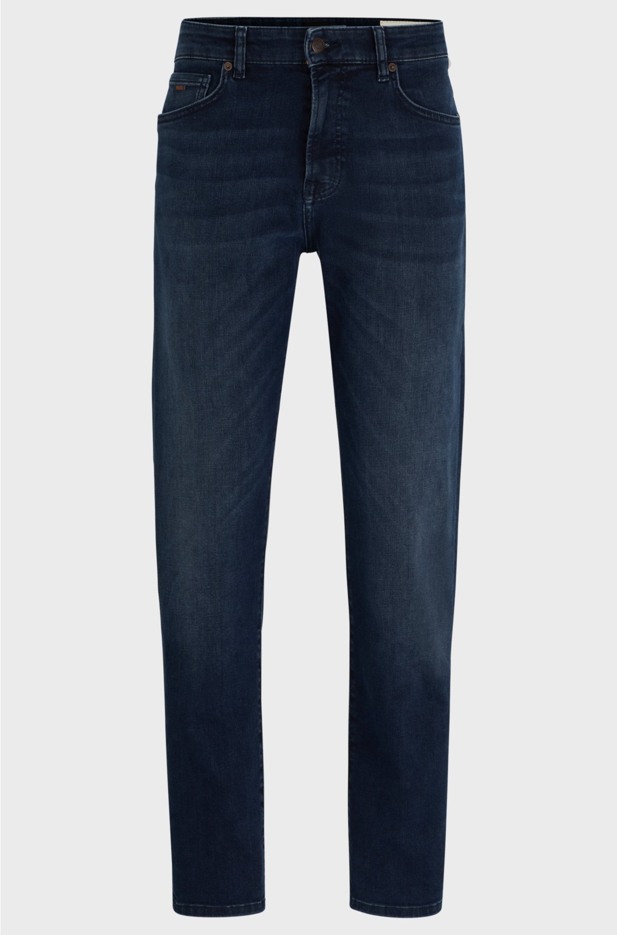 Regular-fit jeans in navy super-stretch denim, Dark Blue