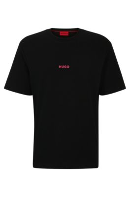 HUGO - Cotton-jersey T-shirt with back artwork print