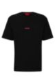 Cotton-jersey T-shirt with back artwork print, Black